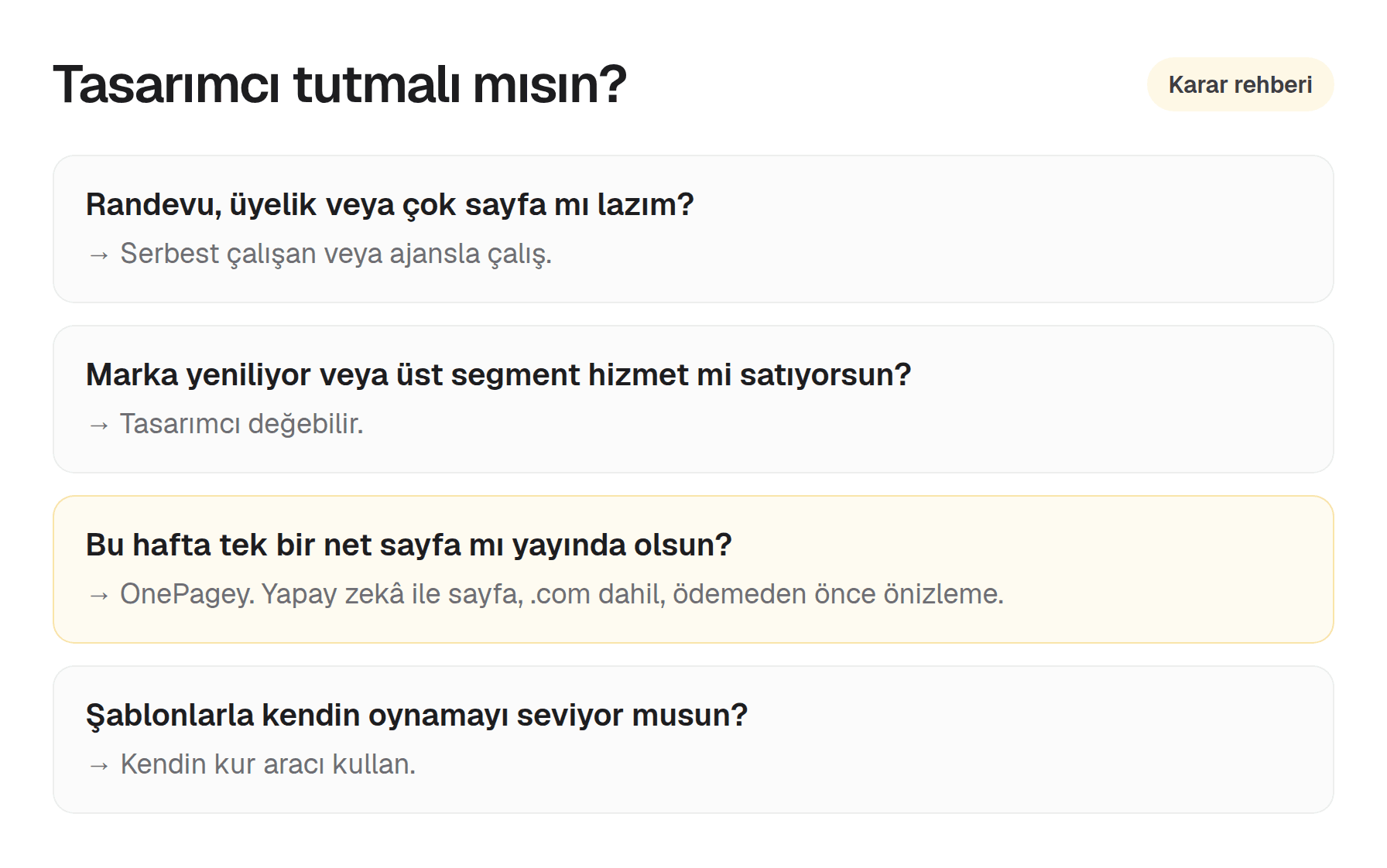 Web tasarımcısı kiralamak veya oluşturucuyla yayınlamak karar rehberi